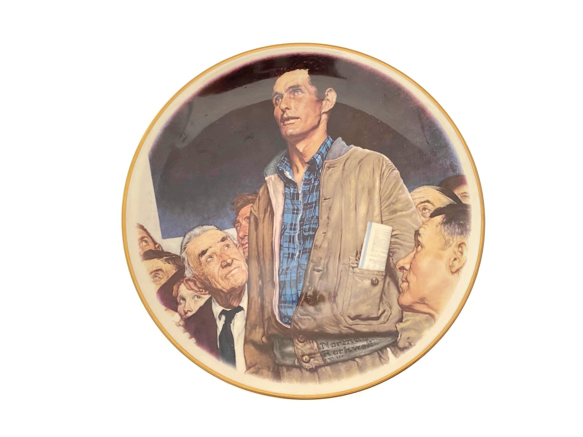Vintage Norman Rockwell Plate, Freedom of Speech at Duckwells