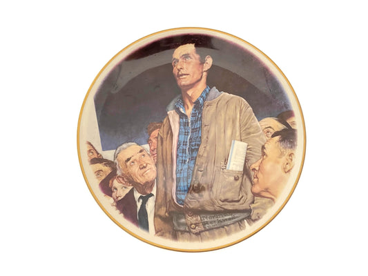 Vintage Norman Rockwell Plate, Freedom of Speech