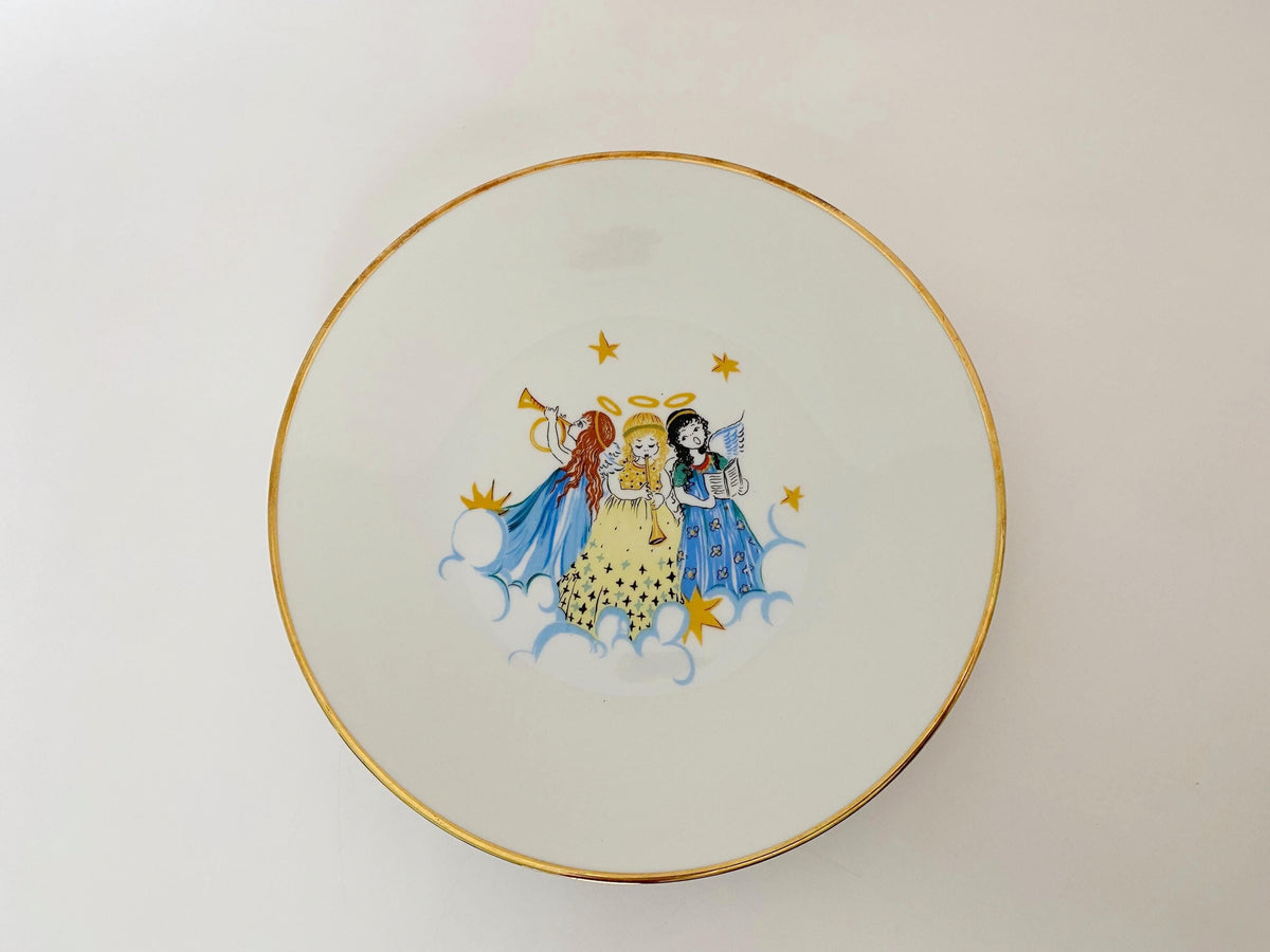 Vintage Christmas Angels German Porcelain Plate at Duckwells