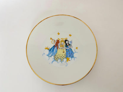 Vintage Christmas Angels German Porcelain Plate at Duckwells