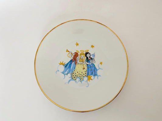 Vintage Christmas Angels German Porcelain Plate at Duckwells