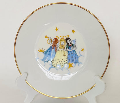 Vintage Christmas Angels German Porcelain Plate at Duckwells