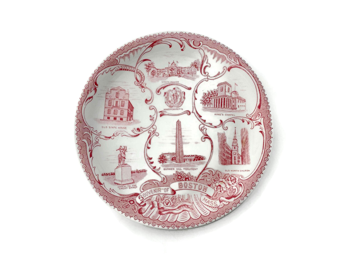 Antique Boston Massachusetts Souvenir Plate at Duckwells