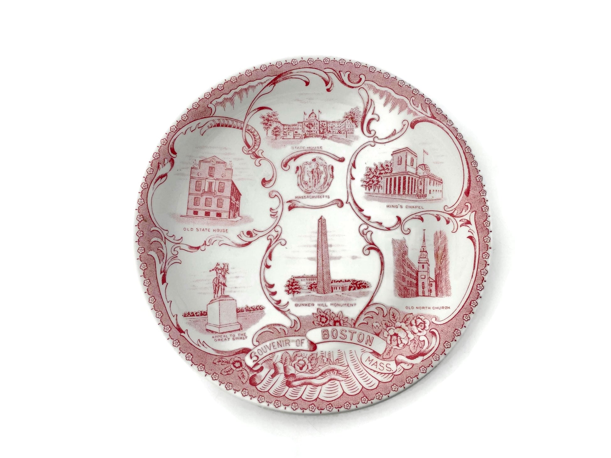 Antique Boston Massachusetts Souvenir Plate at Duckwells