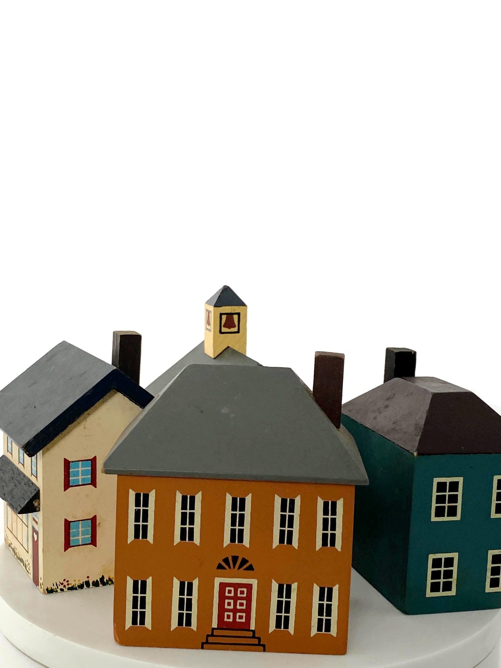 Vintage Wood Miniature Village at Duckwells