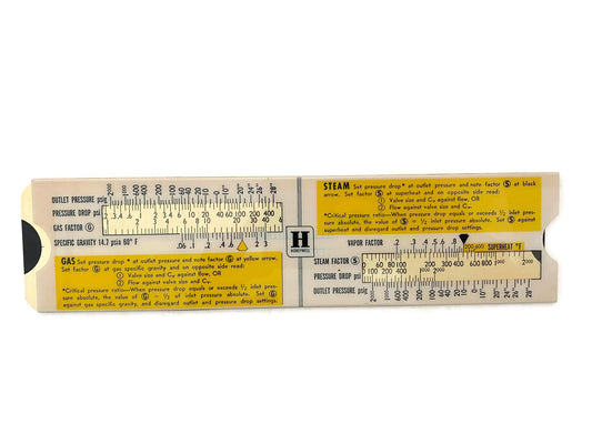Vintage Honeywell Valve Size Slide Computer at Duckwells