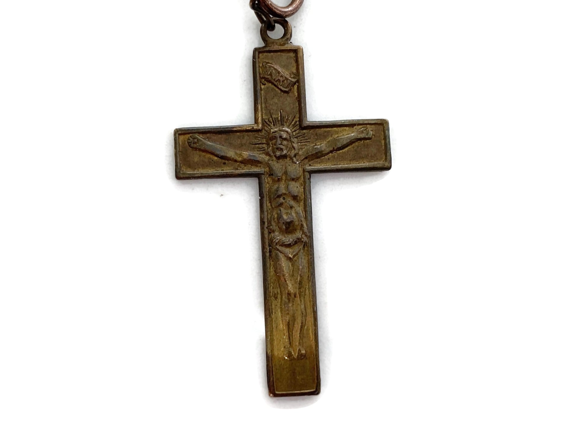 Vintage Crucifix and Faith Hope and Charity Centerpiece at Duckwells