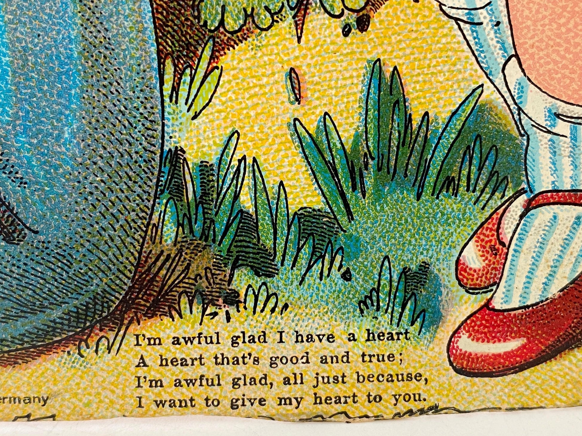 Antique Valentine's Day Card, Mechanical Die Cut with Googly Eyes at Duckwells