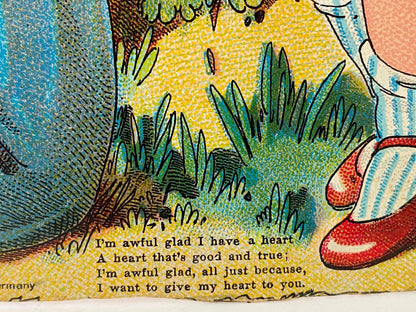 Antique Valentine's Day Card, Mechanical Die Cut with Googly Eyes at Duckwells