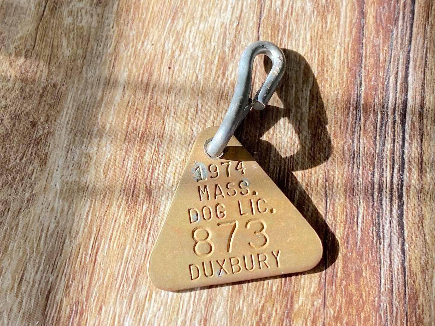 Vintage Duxbury Brass Dog License at Duckwells