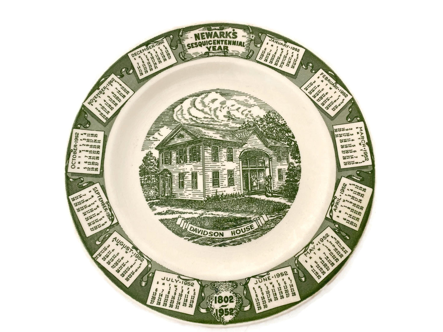 Vintage Newark New Jersey Calendar Plate at Duckwells
