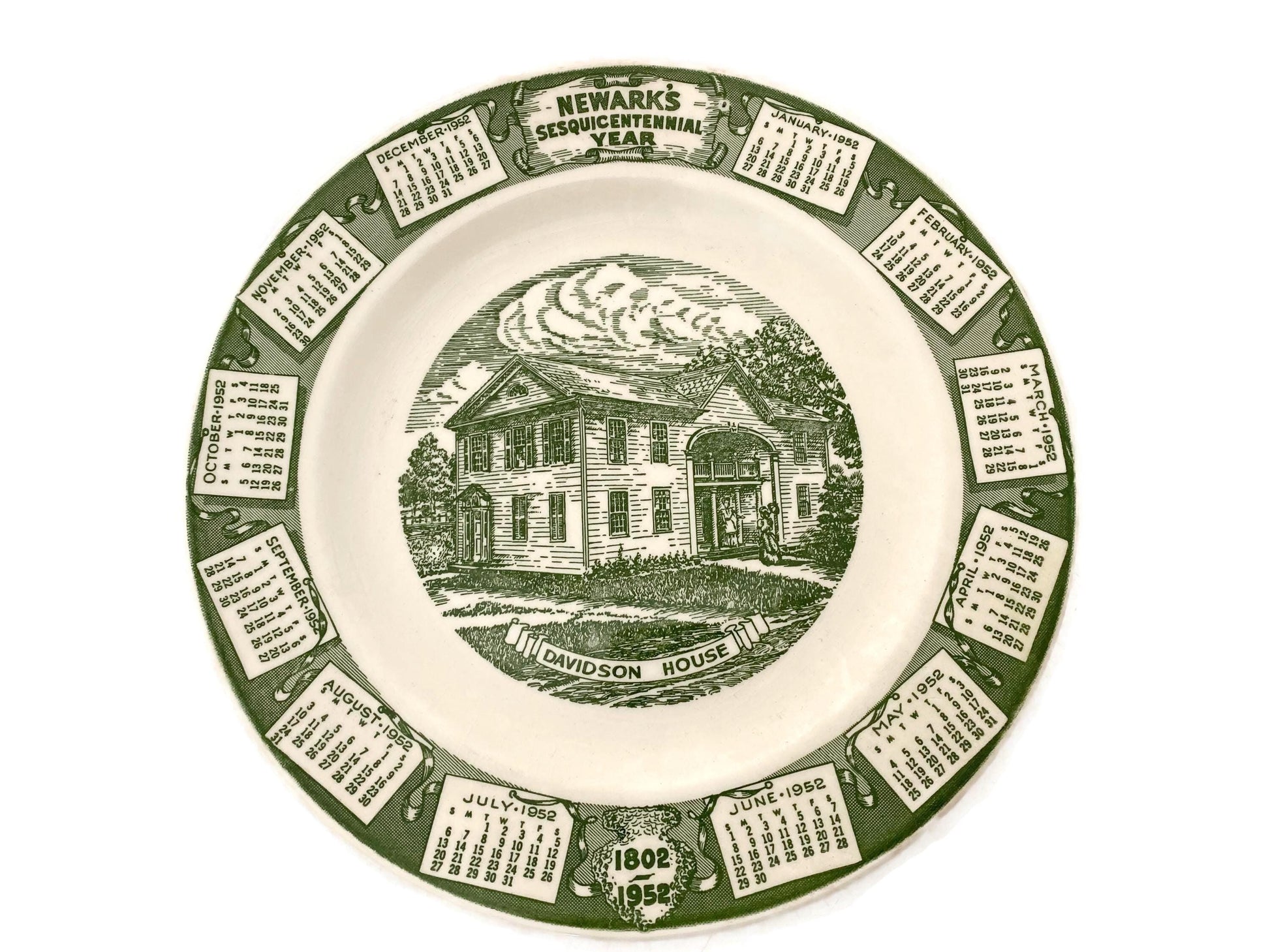 Vintage Newark New Jersey Calendar Plate at Duckwells
