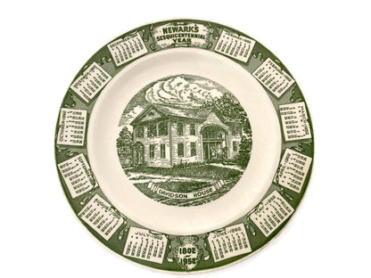Vintage Newark New Jersey Calendar Plate at Duckwells