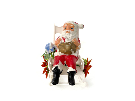 Midcentury Plastic Santa Blow Mold Figurine at Duckwells