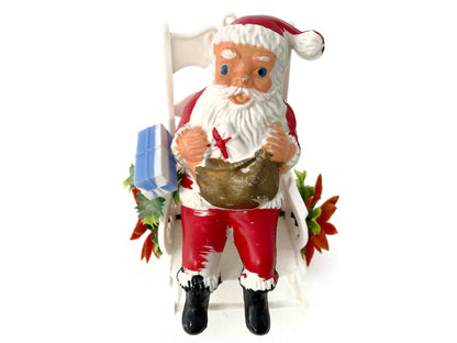 Midcentury Plastic Santa Blow Mold Figurine at Duckwells