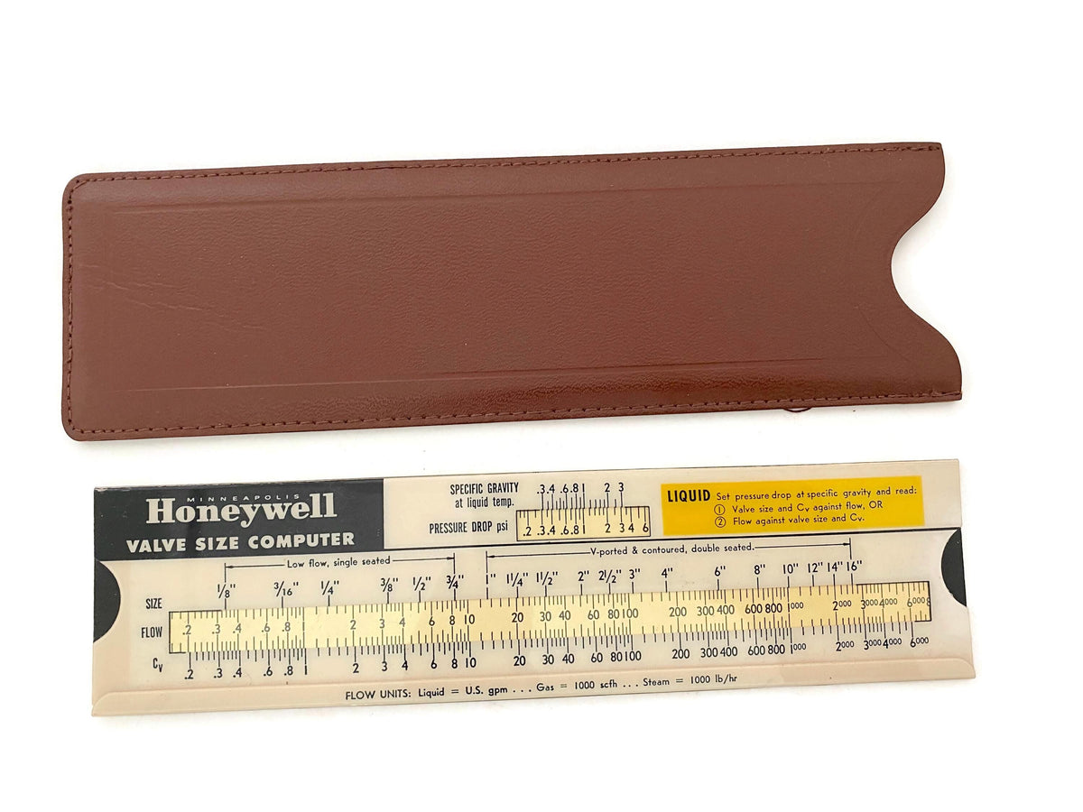 Vintage Honeywell Valve Size Slide Computer at Duckwells