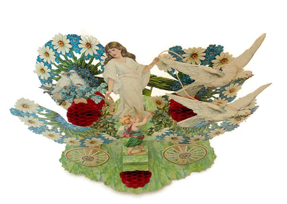 Antique Valentine's Day Card, Pop Out Display Card at Duckwells