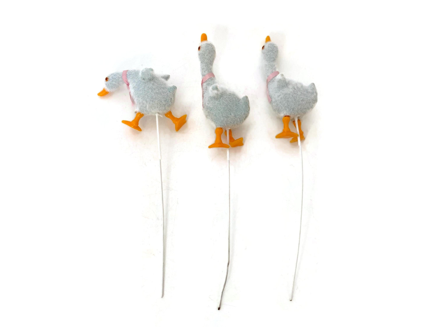 Vintage Flocked Geese Floral Picks at Duckwells