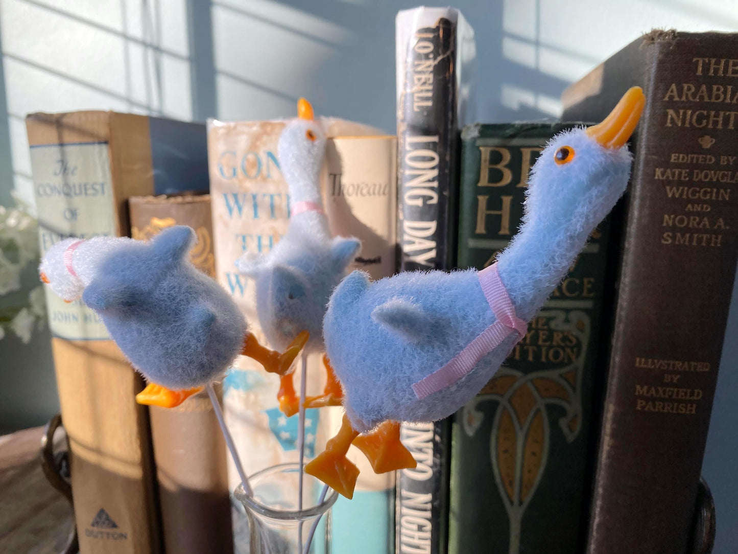 Vintage Flocked Geese Floral Picks at Duckwells