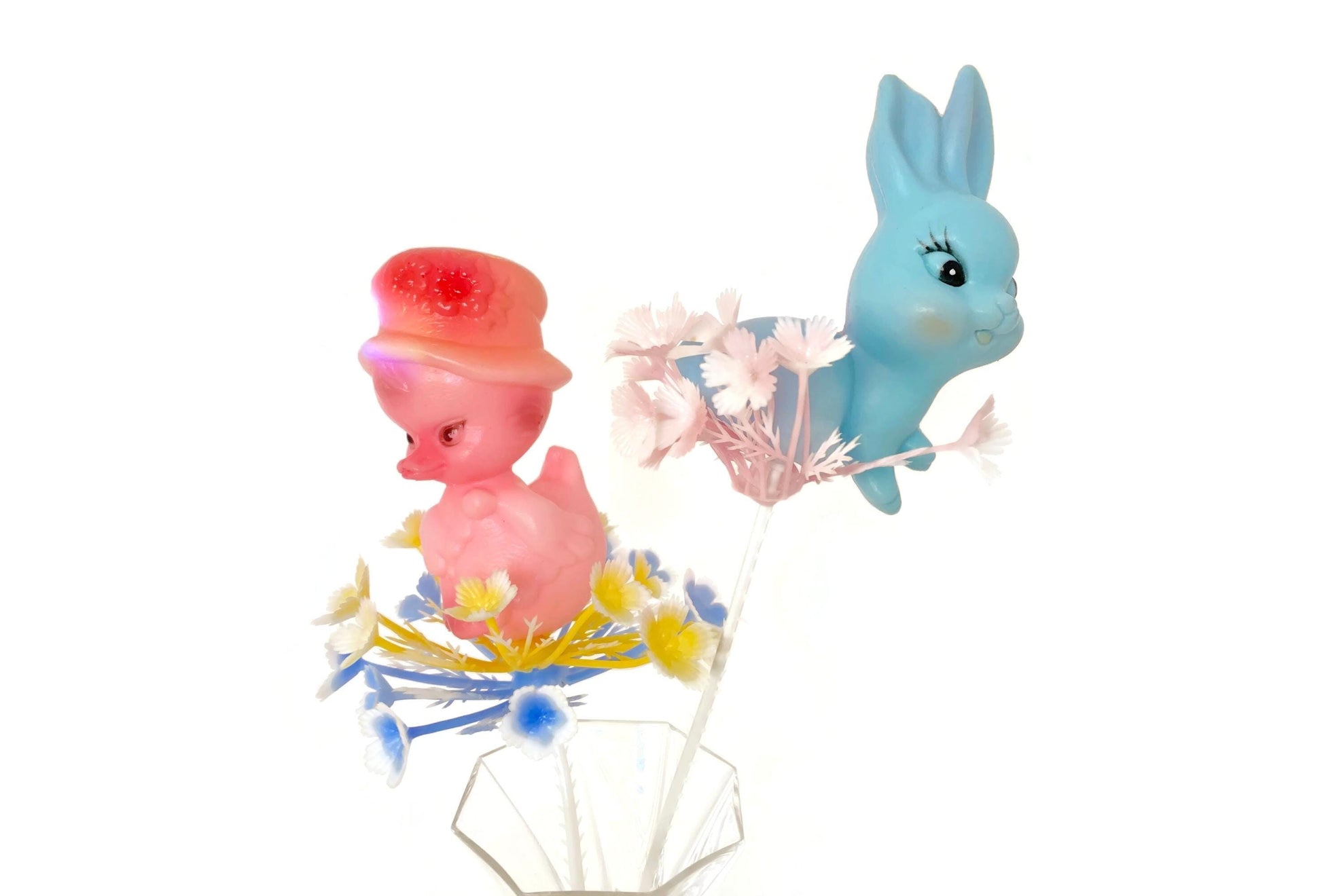 Vintage Bunny and Chick Floral Picks at Duckwells