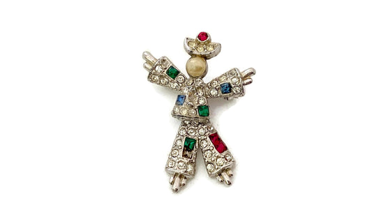 Vintage Coro Dancing Man Brooch Pin