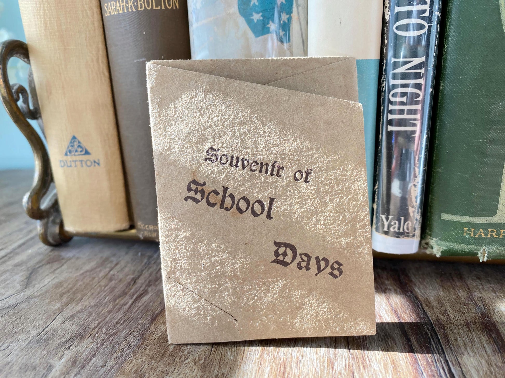 Antique Photograph School Days Souvenir Postcard at Duckwells