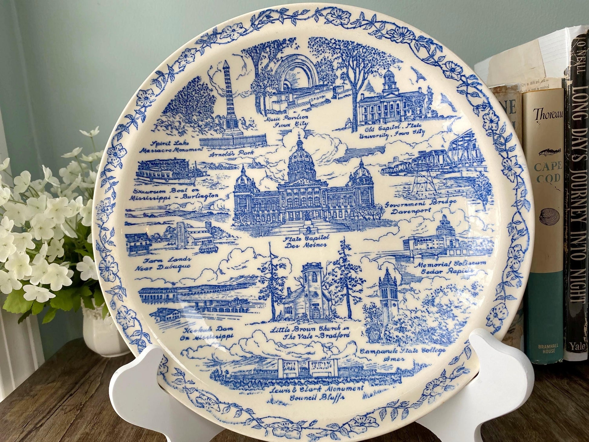 Vintage Iowa Plate by Vernon Kilns at Duckwells