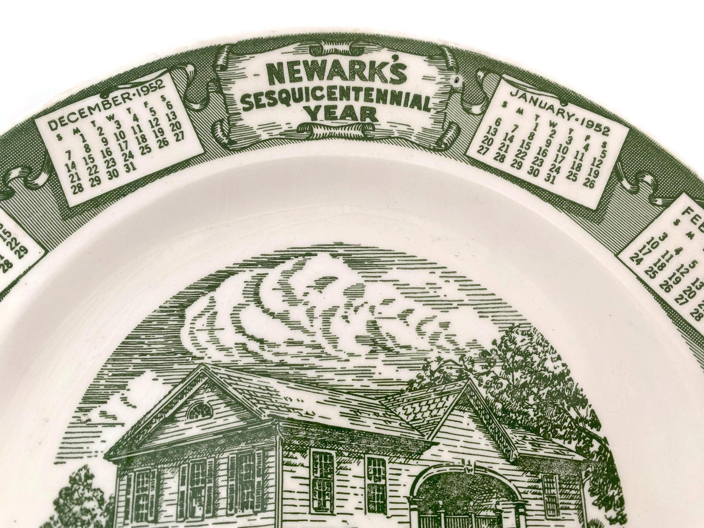 Vintage Newark New Jersey Calendar Plate at Duckwells