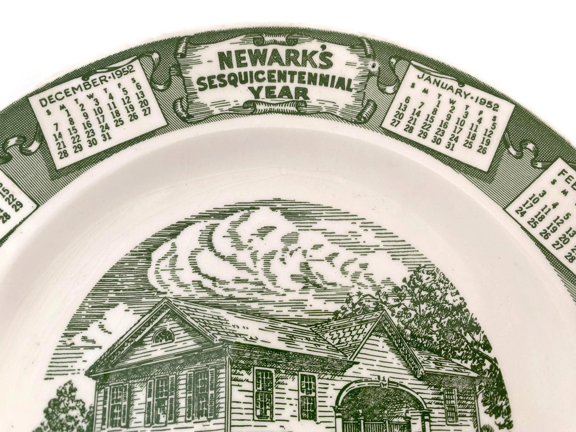 Vintage Newark New Jersey Calendar Plate at Duckwells