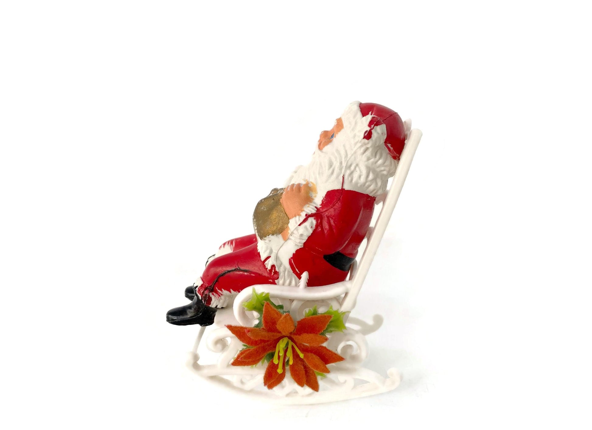 Midcentury Plastic Santa Blow Mold Figurine at Duckwells