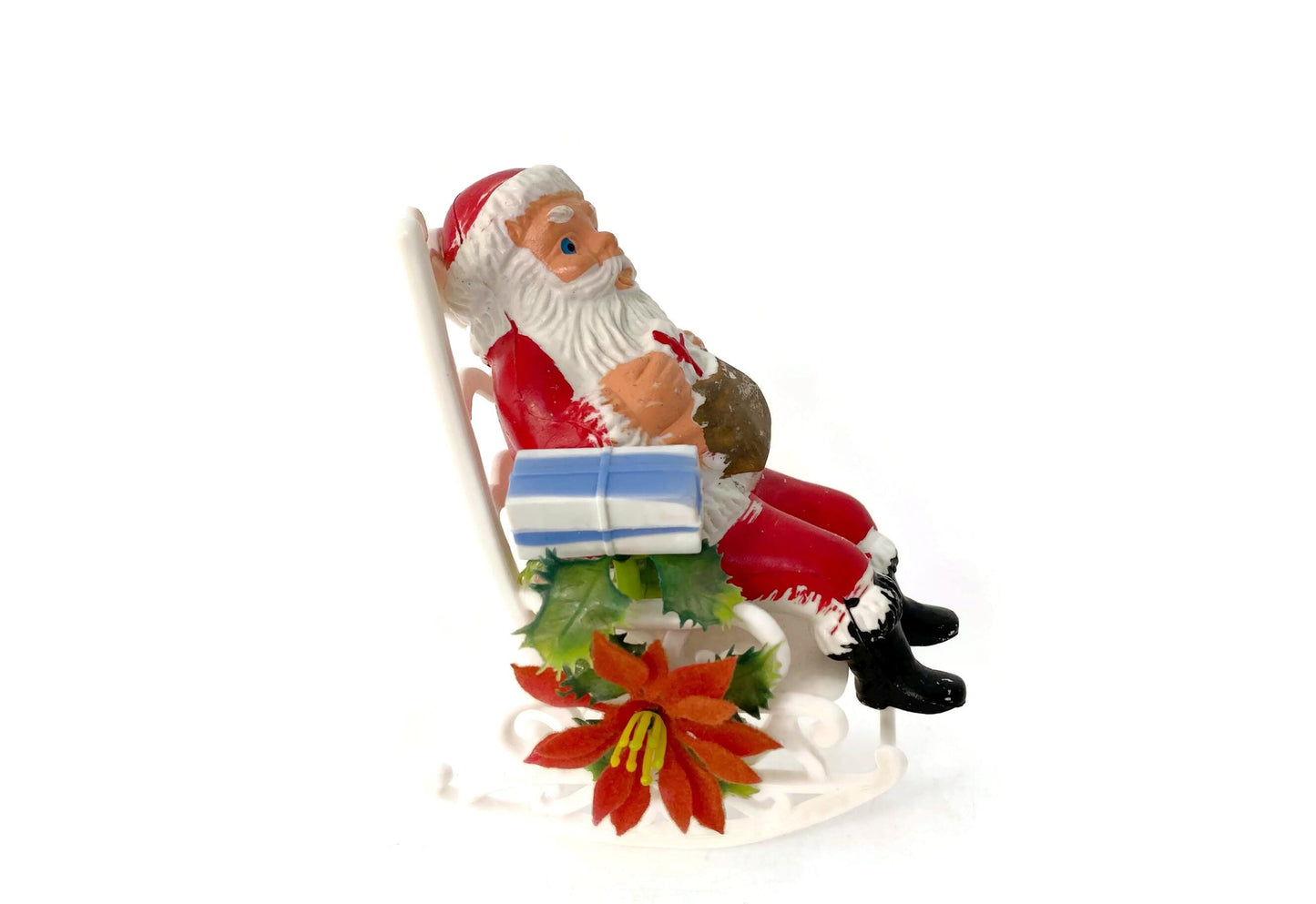 Midcentury Plastic Santa Blow Mold Figurine at Duckwells