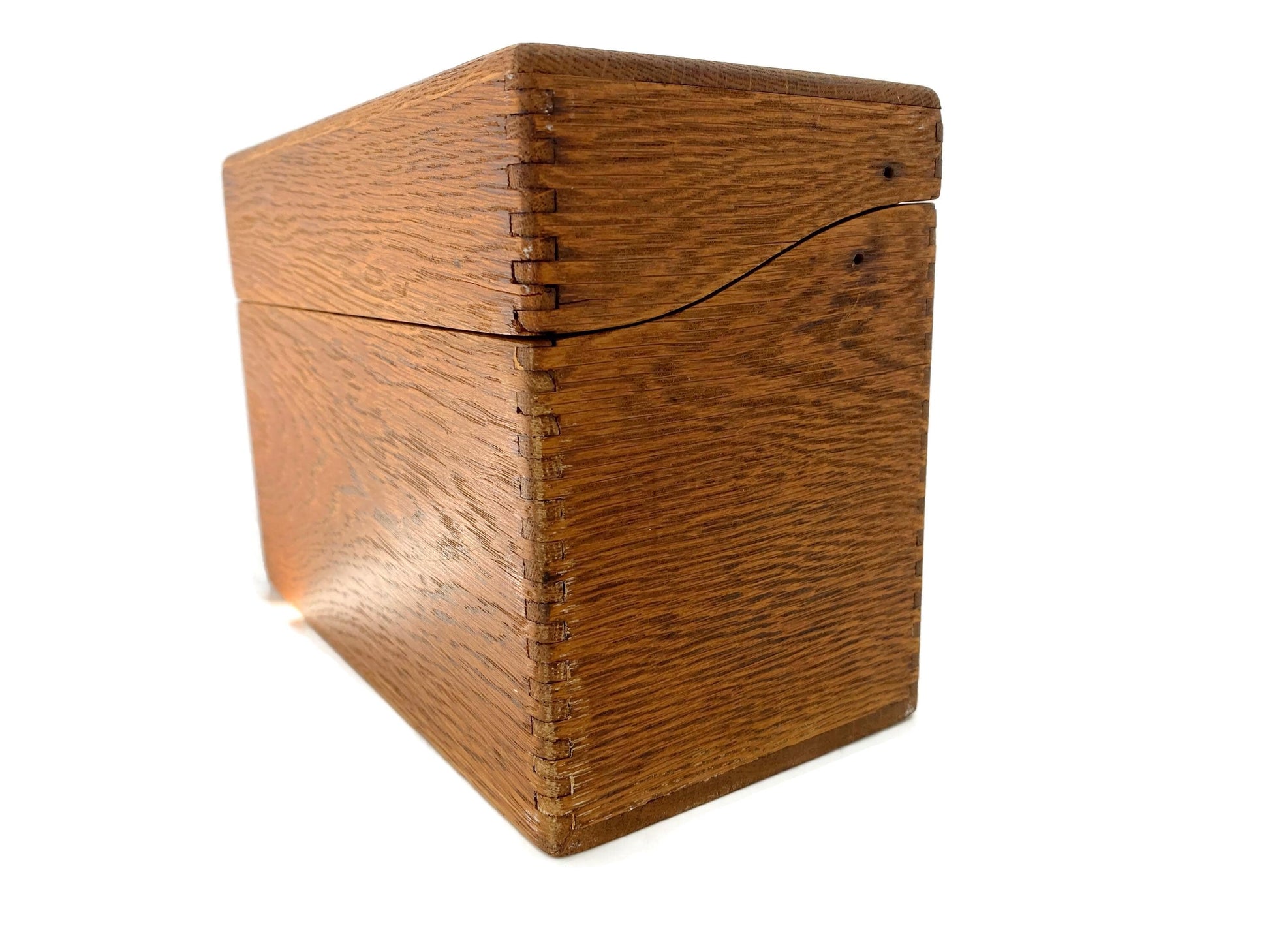 Midcentury Large Wood Index Box at Duckwells