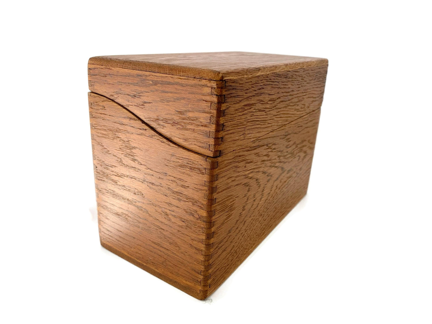 Midcentury Large Wood Index Box at Duckwells