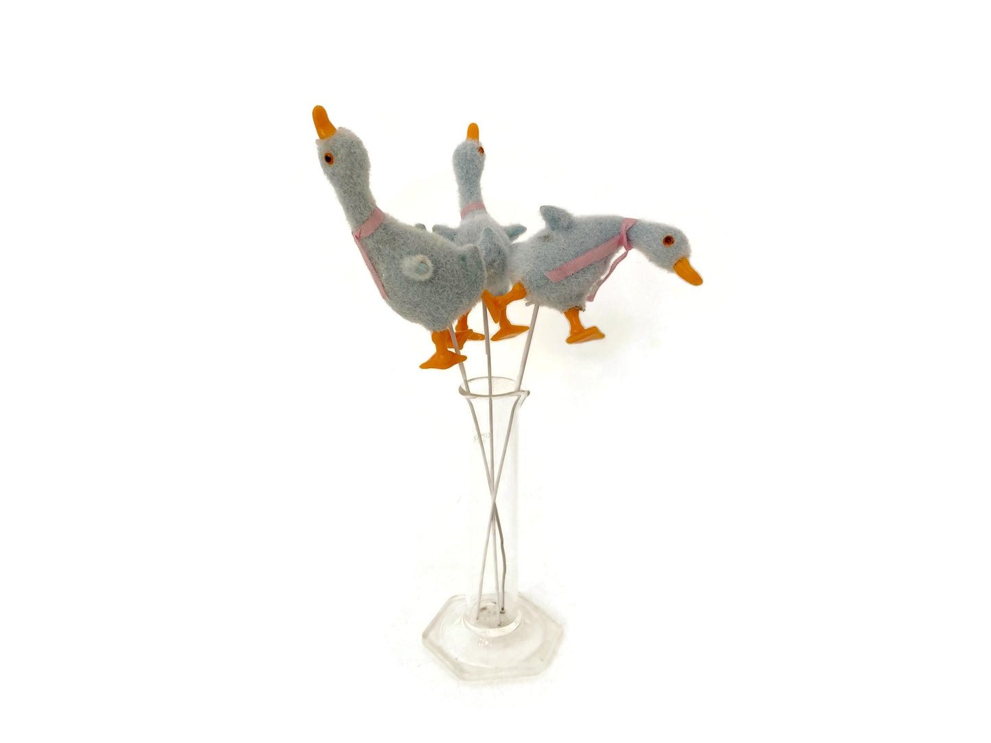 Vintage Flocked Geese Floral Picks at Duckwells