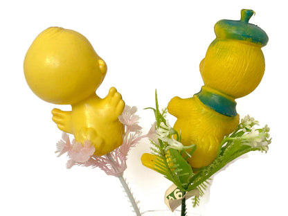 Vintage Duck and Chick Floral Picks, Springtime Kitsch at Duckwells