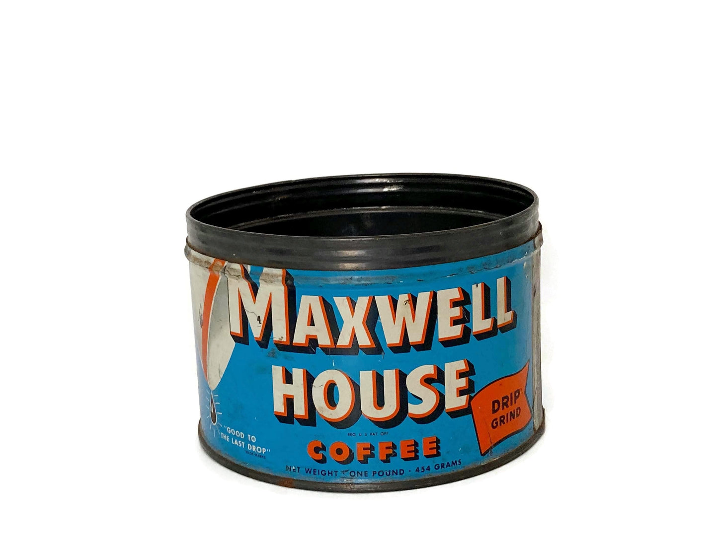 Midcentury Maxwell House Coffee Tin Can at Duckwells