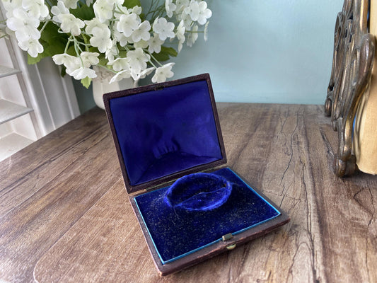 Antique Jewel Box, Victorian Era Leather Presentation Case