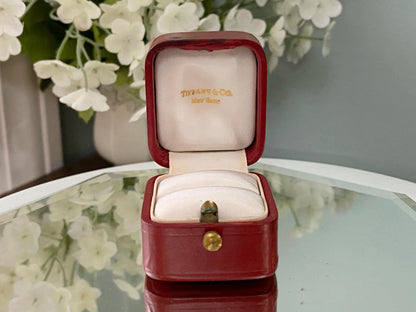 Antique Tiffany & Co. Jewel Box, Red Leather with Silk Interior at Duckwells