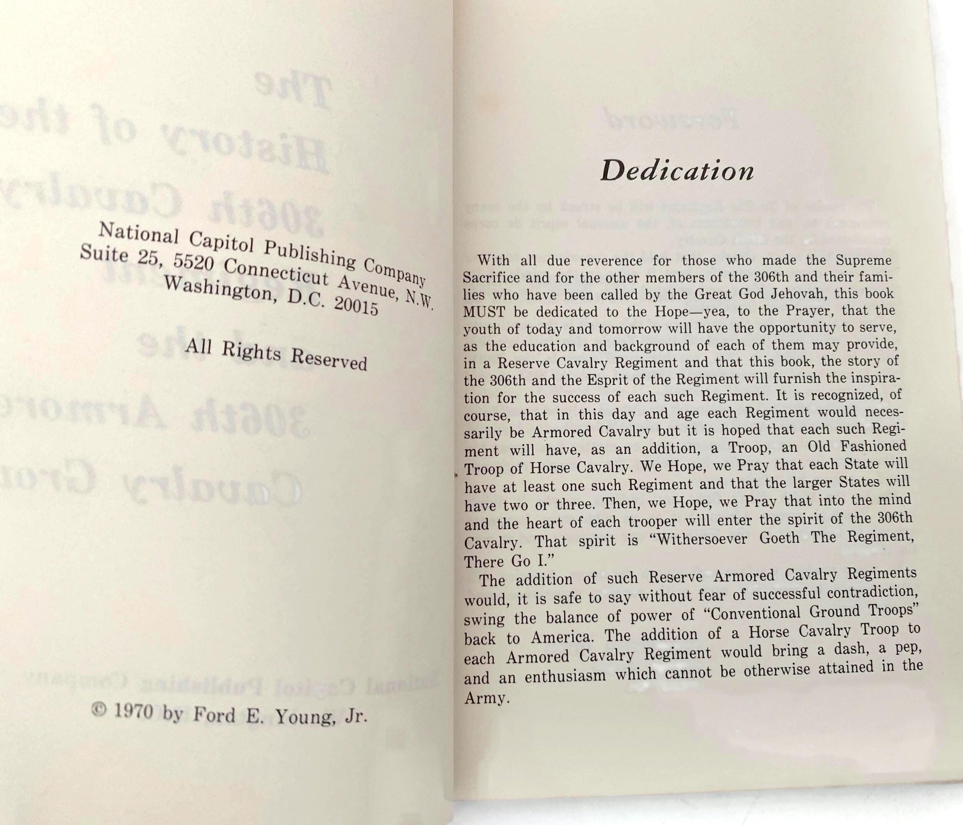 Vintage Military History Book, To The Regiment at Duckwells