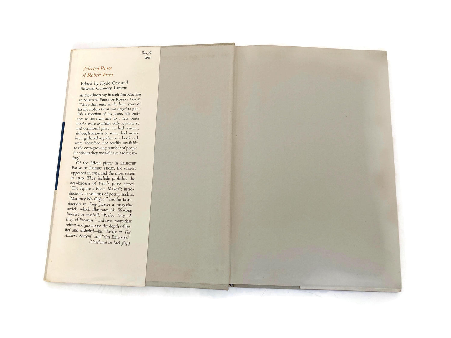 Vintage Book, Selected Prose of Robert Frost at Duckwells