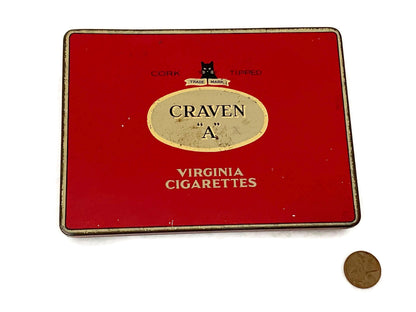 Antique Tin Raven Virginia Container at Duckwells