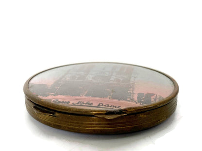 Midcentury Notre Dame Mirrored Compact at Duckwells