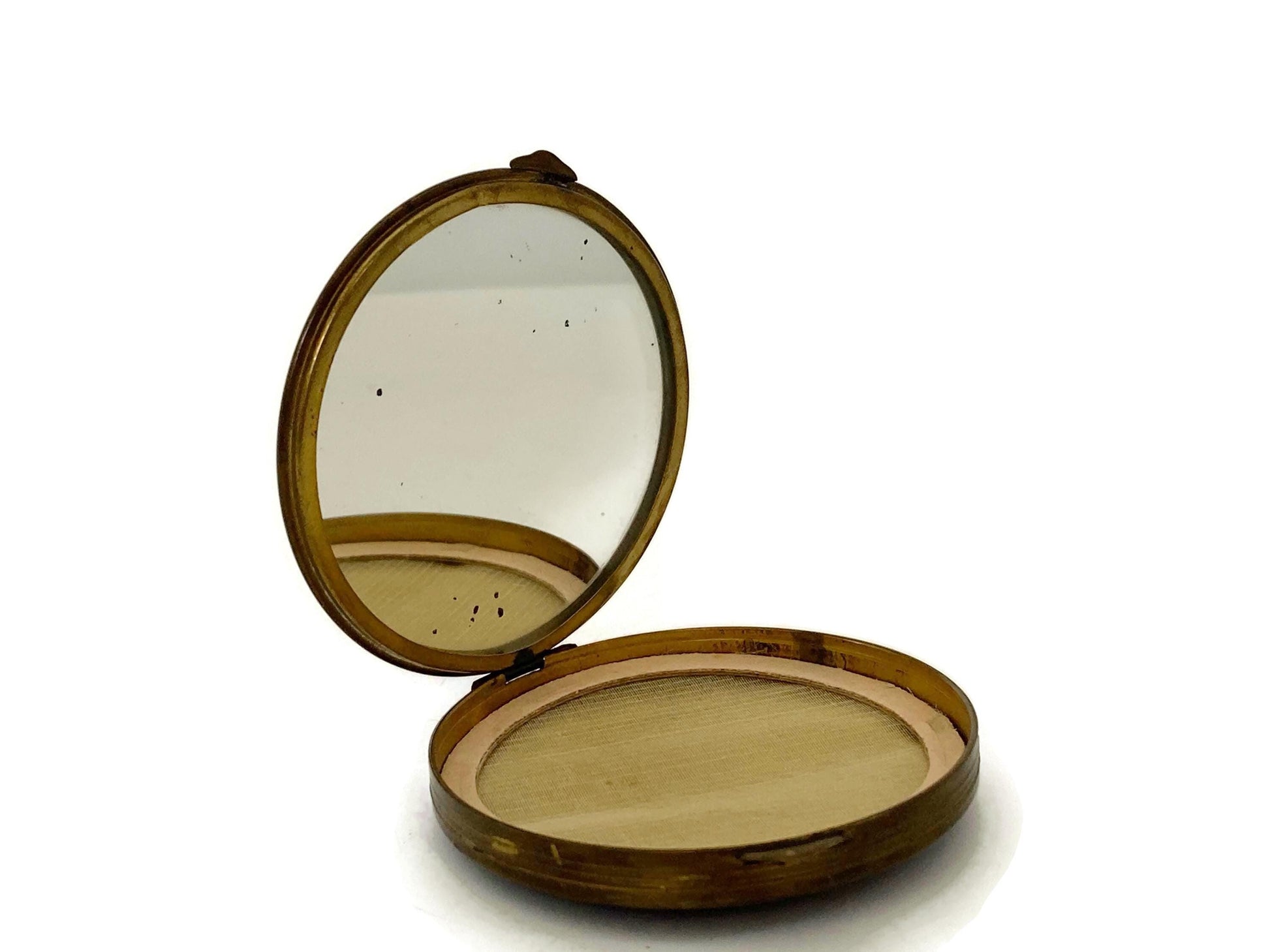 Midcentury Notre Dame Mirrored Compact at Duckwells