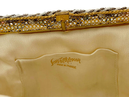 Vintage French Floral Beaded Purse, Saks Fifth Avenue at Duckwells