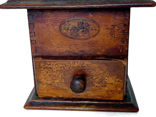 Vintage Coffee Grinder, European Hand Crank at Duckwells