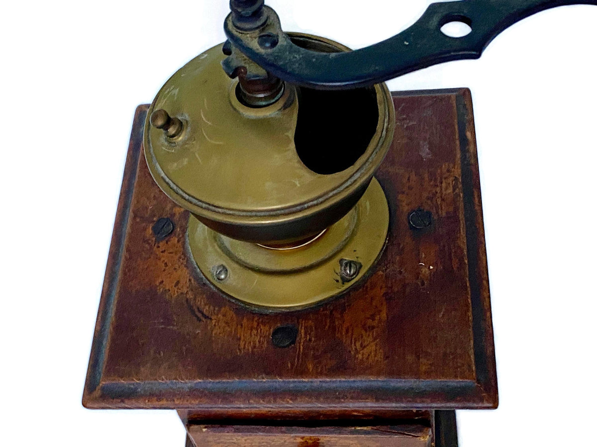 Vintage Coffee Grinder, European Hand Crank at Duckwells