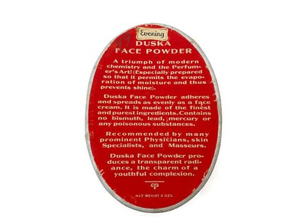 Rare, vintage Duska Face Powder, 1928 Art Nouveau at Duckwells