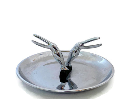Midcentury Chrome Ashtray, Pincherette by Hamilton at Duckwells
