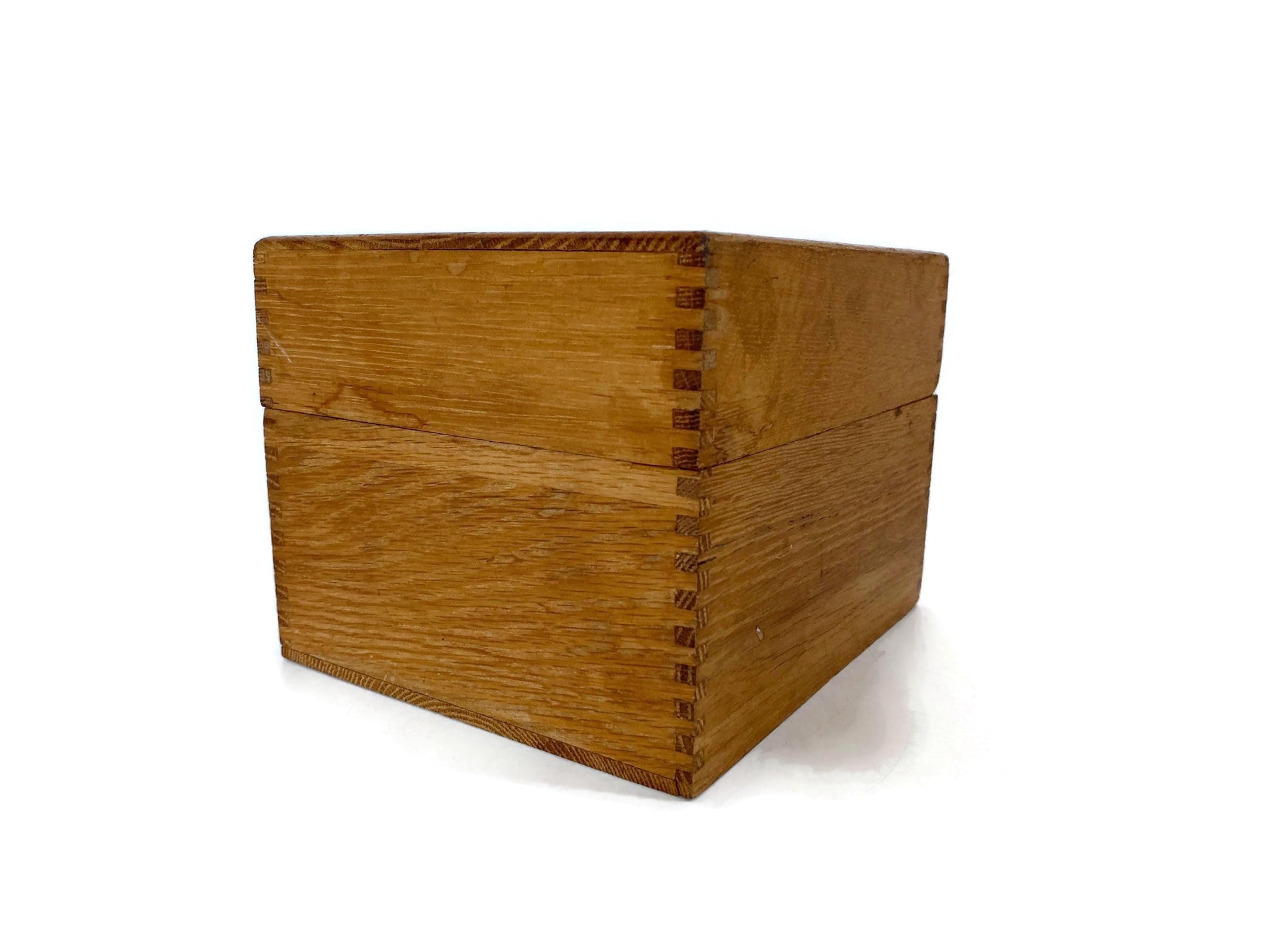 Vintage 1930s Wood Dovetailed Box at Duckwells