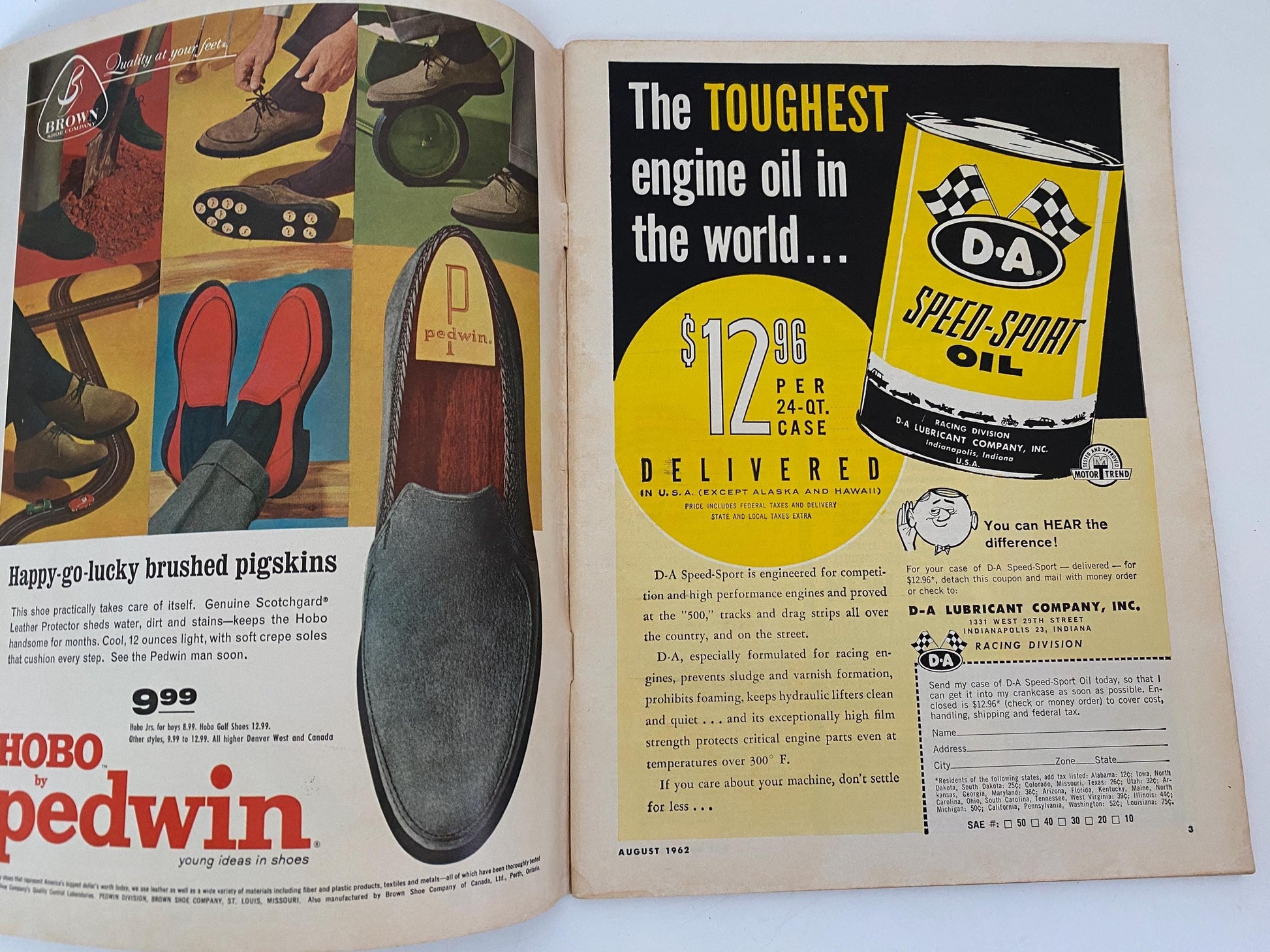 Midcentury Hot Rod Magazine August 1962 at Duckwells